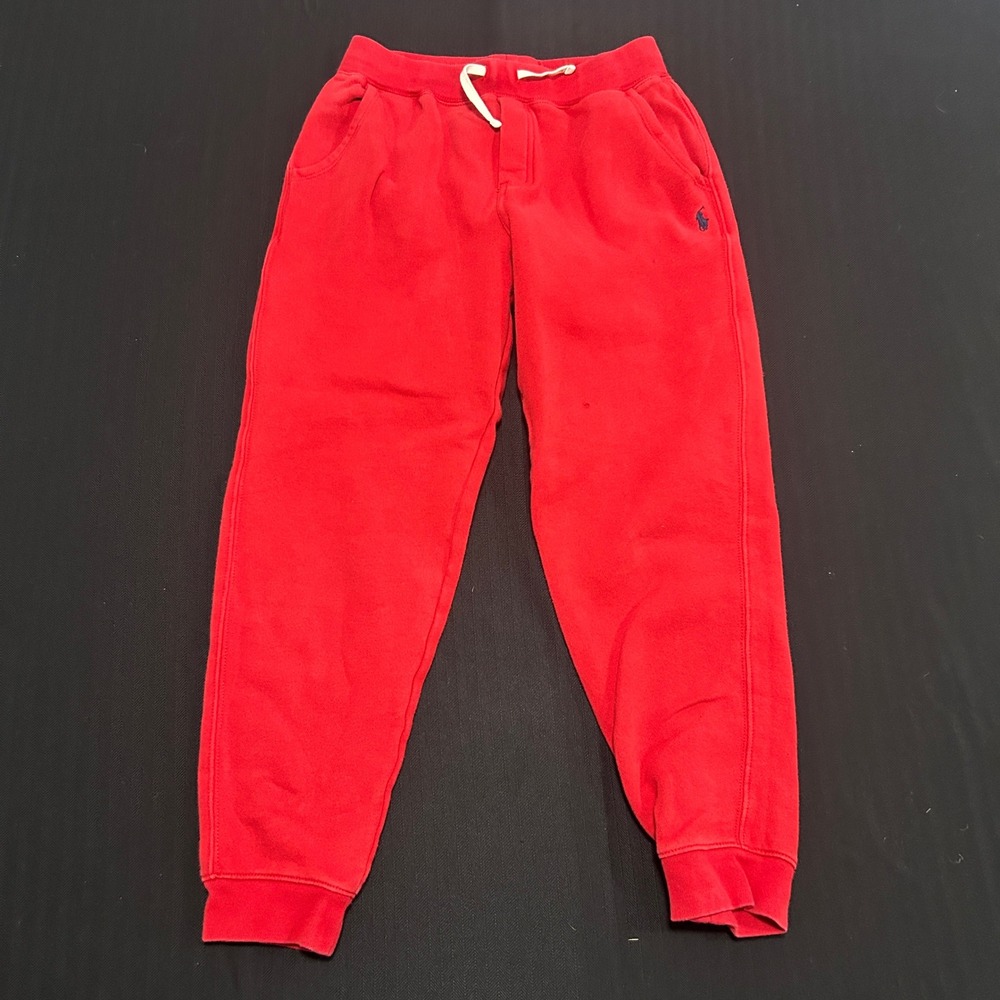 Polo Ralph Lauren Kids Red Fleece Jogger Sweatpants Size L 14-16